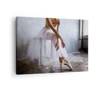 Cuadro Sobre Lienzo 70x50cm Cuadros Pared Bailarina Ballet Estudio Wall Art
