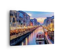 Cuadro Sobre Lienzo 70x50cm Cuadros Pared Canal Grande Tarde Wall Art Prints