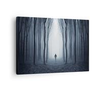 Cuadro Sobre Lienzo 70x50cm Cuadros Pared Carácter Bosque Soledad Wall Art