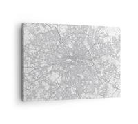 Cuadro Sobre Lienzo 70x50cm Cuadros Pared Ciudad Mapa Londres Wall Art Prints