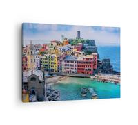 Cuadro Sobre Lienzo 70x50cm Cuadros Pared Colores Edificios Italia Wall Art