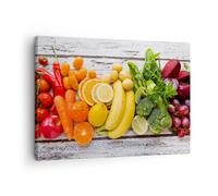 Cuadro Sobre Lienzo 70x50cm Cuadros Pared Comida vegetales comer fresco Wall Art
