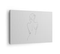 Cuadro Sobre Lienzo 70x50cm Cuadros Pared Cuerpo Mujer Dibujo Wall Art Prints