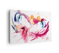 Cuadro Sobre Lienzo 70x50cm Cuadros Pared femenino flor verano luna de miel Art