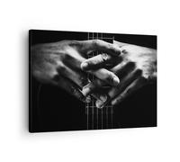 Cuadro Sobre Lienzo 70x50cm Cuadros Pared Guitarra Músico Música Wall Art Prints