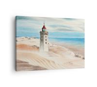 Cuadro Sobre Lienzo 70x50cm Cuadros Pared Linterna Mar Imagen Wall Art Prints