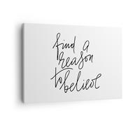 Cuadro Sobre Lienzo 70x50cm Cuadros Pared Manuscrito Lema Creer Wall Art Prints