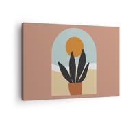 Cuadro Sobre Lienzo 70x50cm Cuadros Pared Minimalista Ventana Flor Wall Art
