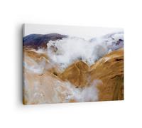 Cuadro Sobre Lienzo 70x50cm Cuadros Pared Montañas Nubes Paisaje Wall Art Prints