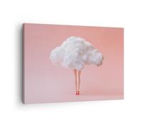 Cuadro Sobre Lienzo 70x50cm Cuadros Pared Nube Piernas Surrealismo Wall Art