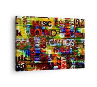 Cuadro Sobre Lienzo 70x50cm Cuadros Pared Palabras papel pintado moderno Art