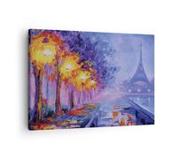 Cuadro Sobre Lienzo 70x50cm Cuadros Pared París Faroles Eiffel Wall Art Prints