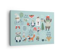 Cuadro Sobre Lienzo 70x50cm Cuadros Pared Pascua animales dulce deseo Wall Art