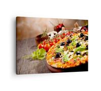 Cuadro Sobre Lienzo 70x50cm Cuadros Pared Pizza comida Italia la tradición Art