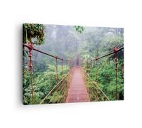 Cuadro Sobre Lienzo 70x50cm Cuadros Pared Puente Suspendido Costa Rica Wall Art