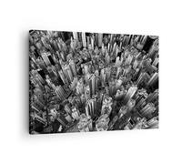 Cuadro Sobre Lienzo 70x50cm Cuadros Pared Rascacielos Con Montañas Wall Art