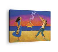 Cuadro Sobre Lienzo 70x50cm Cuadros Pared Símbolo Amor Surrealismo Wall Art