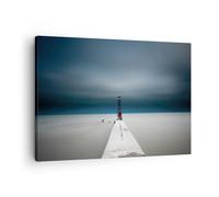 Cuadro Sobre Lienzo 70x50cm Cuadros Pared Torre Playa Cielo Wall Art Prints