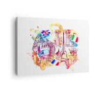 Cuadro Sobre Lienzo 70x50cm Cuadros Pared Viajes Europa historia castillo Art