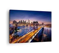Cuadro sobre Lienzo 70x50cm Moderno Horizontal Arquitectura Ciudades - 2820