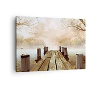 Cuadro sobre Lienzo 70x50cm Moderno Horizontal Paisajes Puentes - 2394