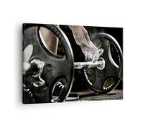 Cuadro sobre Lienzo 70x50cm Moderno Horizontal Personas Deporte - 2931 | Atleta Levantamiento Cuadro Decorativo Arte mural Decoración del Hogar Salón Dormitorio Cocina Oficina Cuadros de Pared