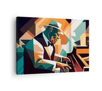 Cuadro sobre Lienzo 70x50cm Moderno Horizontal Personas Música - 5855