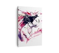Cuadro Sobre Lienzo 80x120cm Cuadros Abstracción cara emoción femenino Wall Art