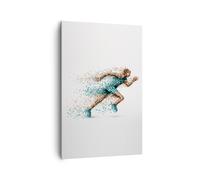 Cuadro Sobre Lienzo 80x120cm Cuadros Atleta velocista deporte corredor Wall Art