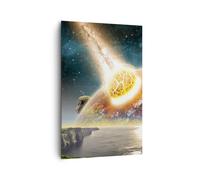Cuadro Sobre Lienzo 80x120cm Cuadros Espacio tierra planeta cometa Wall Art