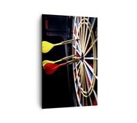Cuadro Sobre Lienzo 80x120cm Cuadros Flecha dardos diversión escudo Wall Art