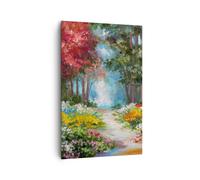 Cuadro Sobre Lienzo 80x120cm Cuadros Impresionismo Naturaleza Bosque Wall Art