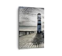 ARTTOR Lienzo Decorativo 80x120 cm Moderno Vertical Paisajes Marino - 0330
