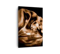Cuadro Sobre Lienzo 80x120cm Cuadros Mujer desnuda acto modelo photofitness Art