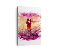 Cuadro Sobre Lienzo 80x120cm Cuadros Pared Amor Pareja luna de miel Wall Art