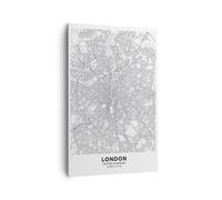 Cuadro Sobre Lienzo 80x120cm Cuadros Pared Ciudad Mapa Londres Wall Art Prints