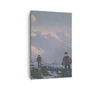 Cuadro Sobre Lienzo 80x120cm Cuadros Pared cosmos planeta Wall Art Prints Decor
