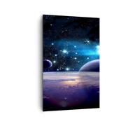 Cuadro Sobre Lienzo 80x120cm Cuadros Pared cosmos planeta Wall Art Prints Decor