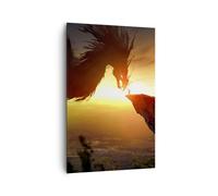 Cuadro Sobre Lienzo 80x120cm Cuadros Pared dragón roca criatura Wall Art Prints