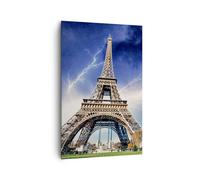 Cuadro Sobre Lienzo 80x120cm Cuadros Pared Eiffle París Torre Wall Art Prints