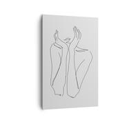 Cuadro Sobre Lienzo 80x120cm Cuadros Pared Ensueño Mujer Esbozo Wall Art Prints