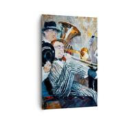 Cuadro Sobre Lienzo 80x120cm Cuadros Pared jazz musica musico Wall Art Prints