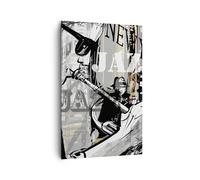 Cuadro Sobre Lienzo 80x120cm Cuadros Pared jazz musica musico Wall Art Prints