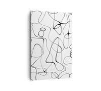 Cuadro Sobre Lienzo 80x120cm Cuadros Pared Línea Nada Patrón Wall Art Prints