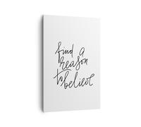 Cuadro Sobre Lienzo 80x120cm Cuadros Pared Manuscrito Lema Creer Wall Art Prints