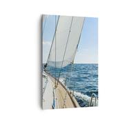 Cuadro Sobre Lienzo 80x120cm Cuadros Pared mar crucero vela Wall Art Prints