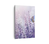 Cuadro Sobre Lienzo 80x120cm Cuadros Pared mariposa prado flor Wall Art Prints