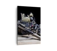Cuadro Sobre Lienzo 80x120cm Cuadros Pared militaria rifle Wall Art Prints Decor