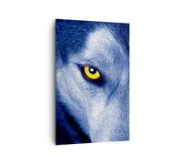 Cuadro Sobre Lienzo 80x120cm Cuadros Pared Mira El Lobo Ojos Wall Art Prints