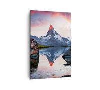Cuadro Sobre Lienzo 80x120cm Cuadros Pared montañas roca agua Wall Art Prints